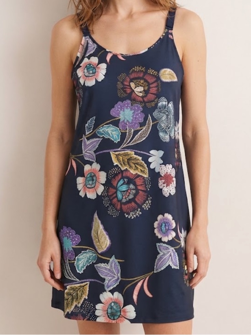 SECRET TREASURES Y2K Floral Slip Dress Medium